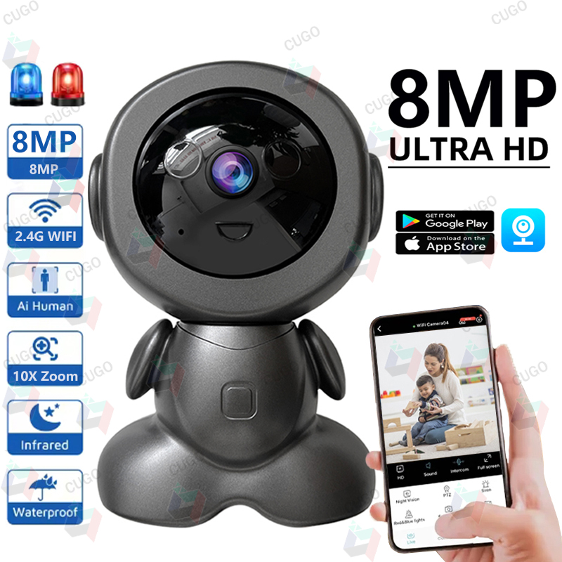 Baby Nursery Camera - 8MP Wifi Gözetim Robot Kamerası PTZ
