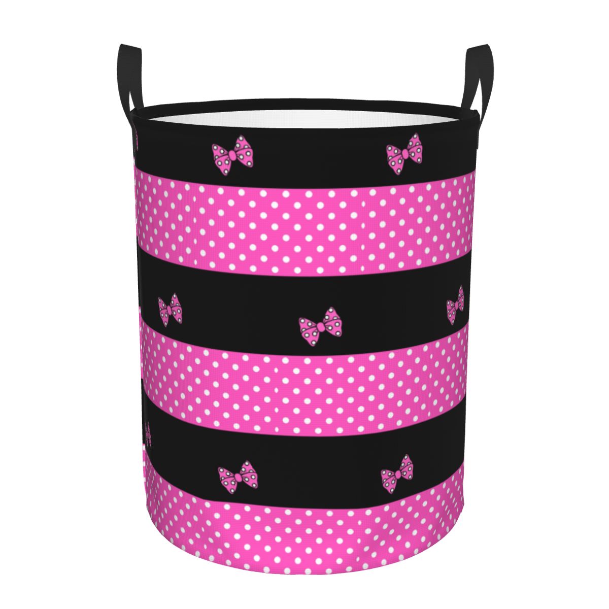 Laundry Hamper Nursery - Özel pembe Minnie Polkadots çamaşır sepeti