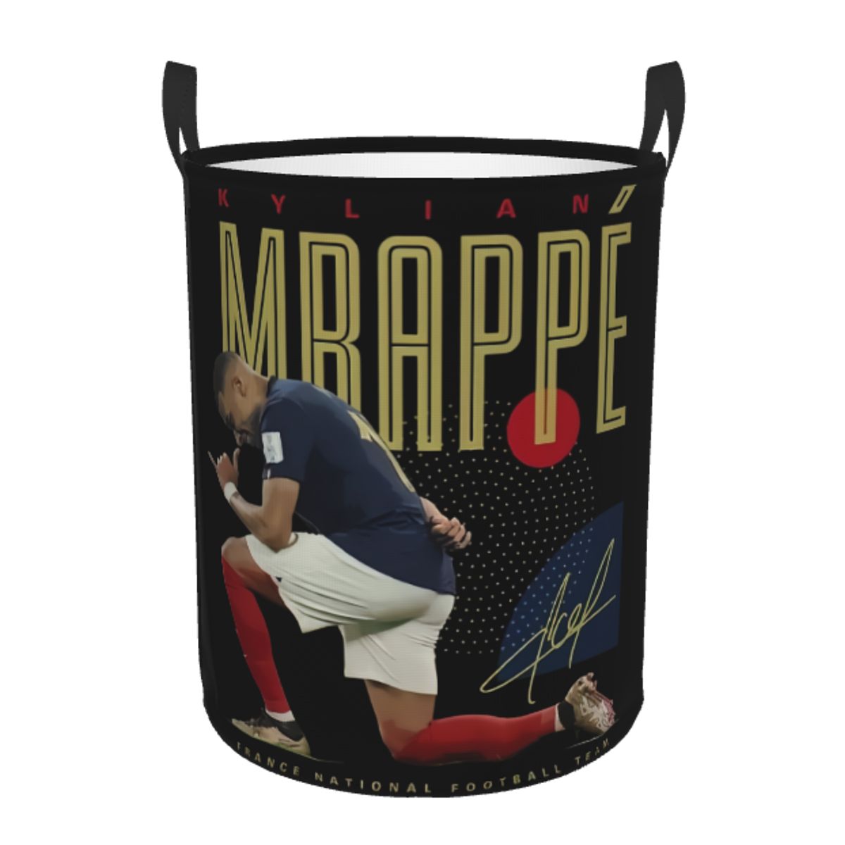 Laundry Hamper Nursery - Özel Mbappes KM Futbol Futbol Yıldızı