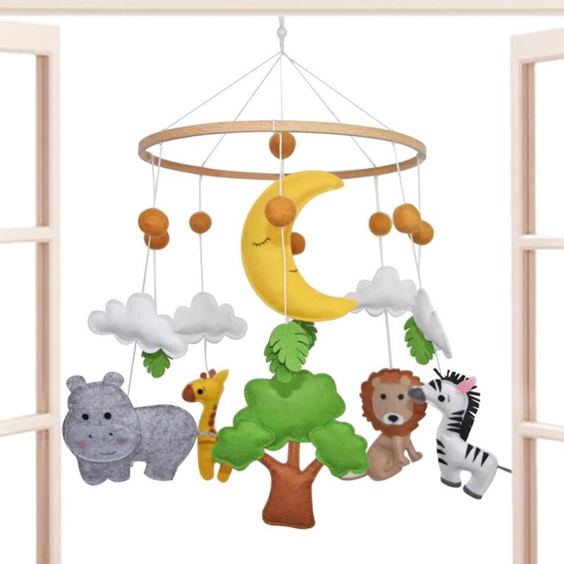 Baby Nursery Jungle Theme - Bebekler için mobil beşik Jungle hayvan