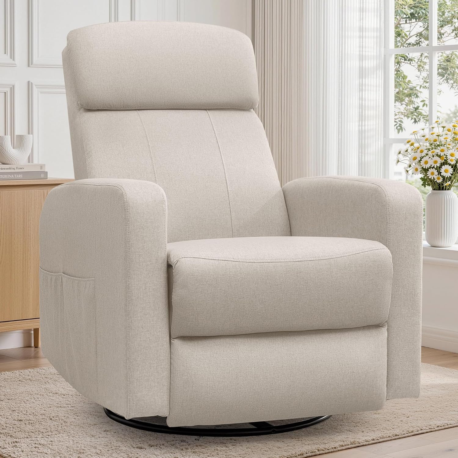 Rocking Chair Nursery - Yetişkinler için Elektrikli Yatar Koltuk, USB