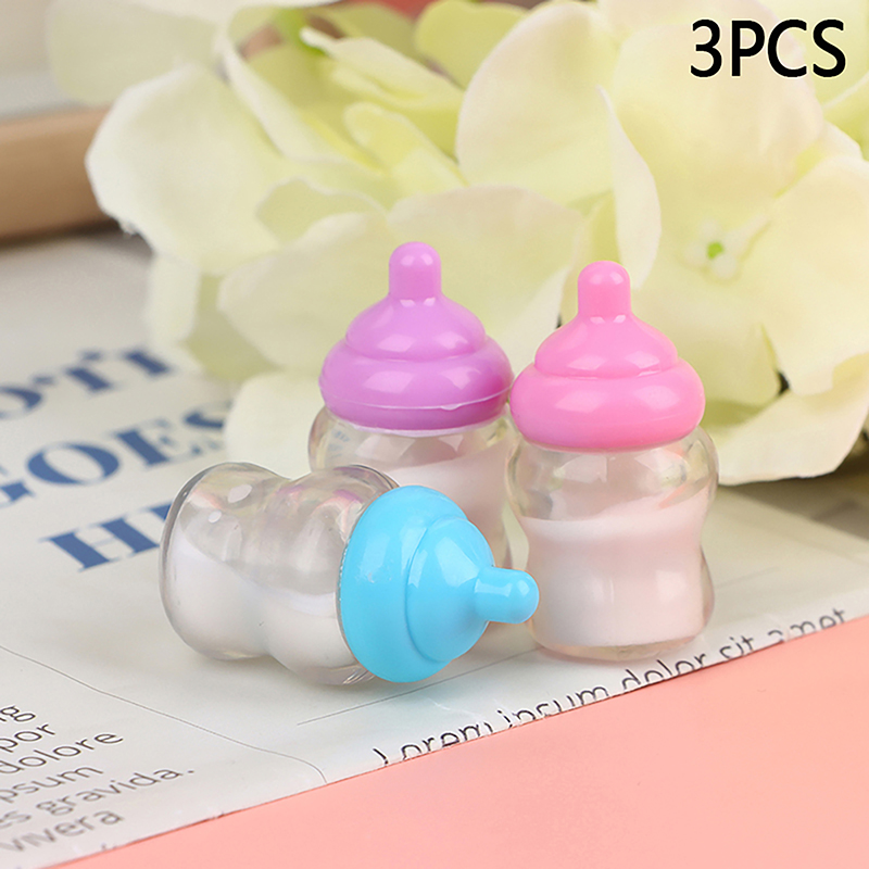 Baby Nursery Dolls - ● 3 adet Dollhouse biberon aksesuarları