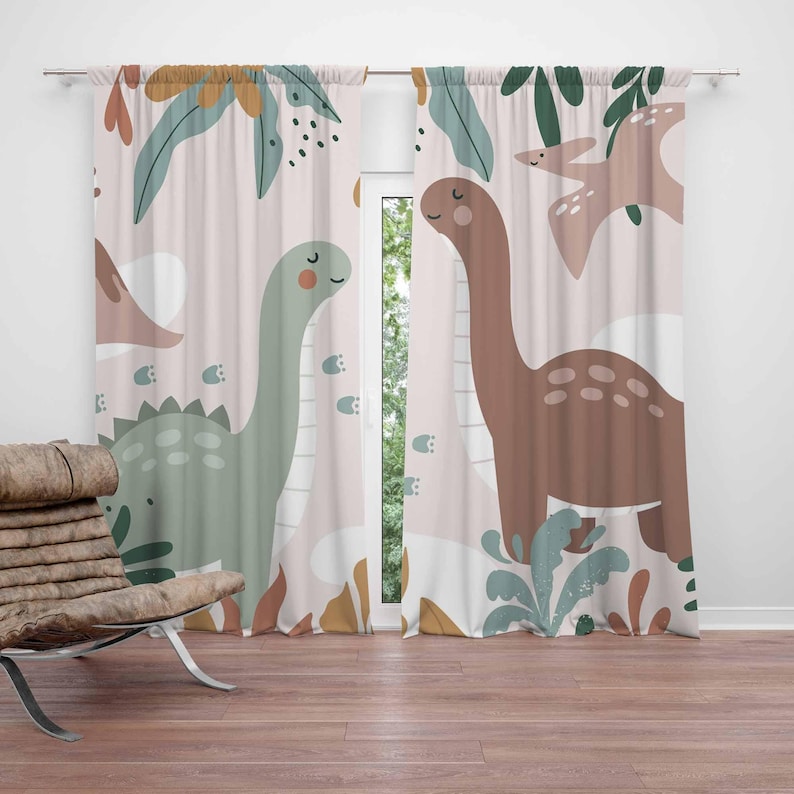 Baby Nursery Blackout Curtains - Dinozor Kreş Perdeleri Dino Çocuk Odası