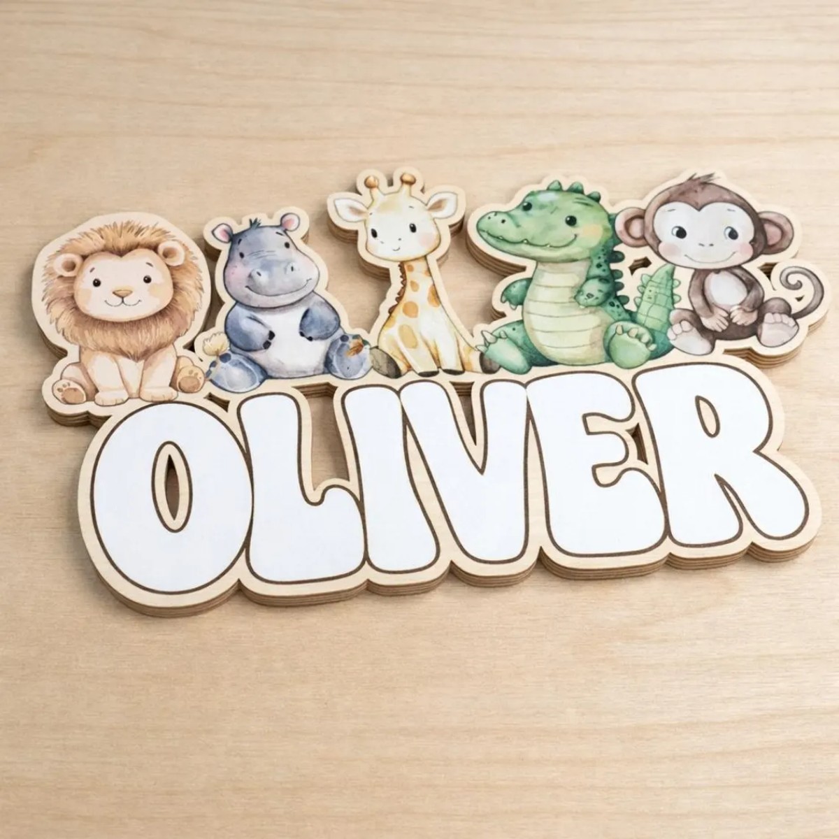 Baby Nursery Jungle Theme - 1 adet özel orman teması Safari