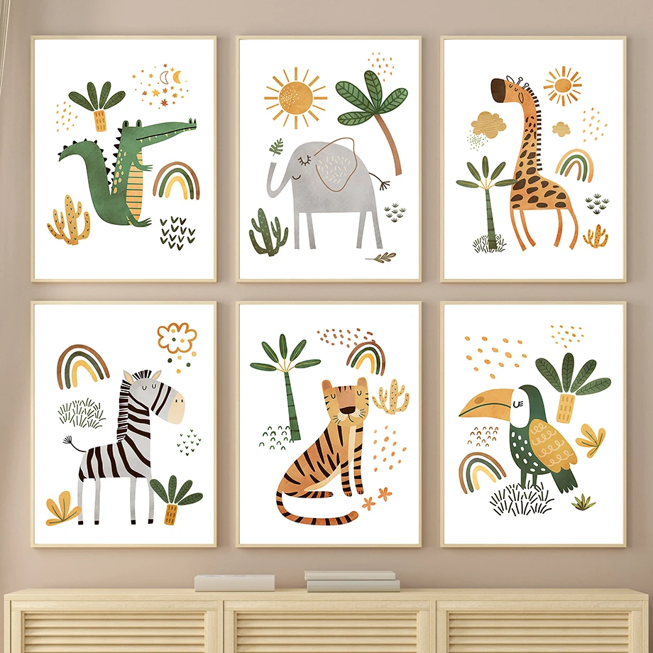 Baby Zebra Nursery - Zürafa Fil Kaplan Zebra Toucan Orman