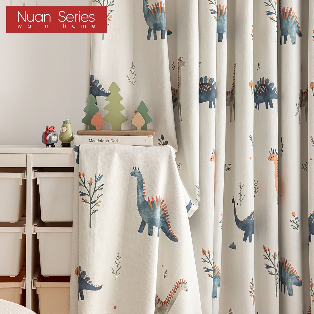 Baby Nursery Blackout Curtains - 1 adet sevimli dinozor baskı çocuklar