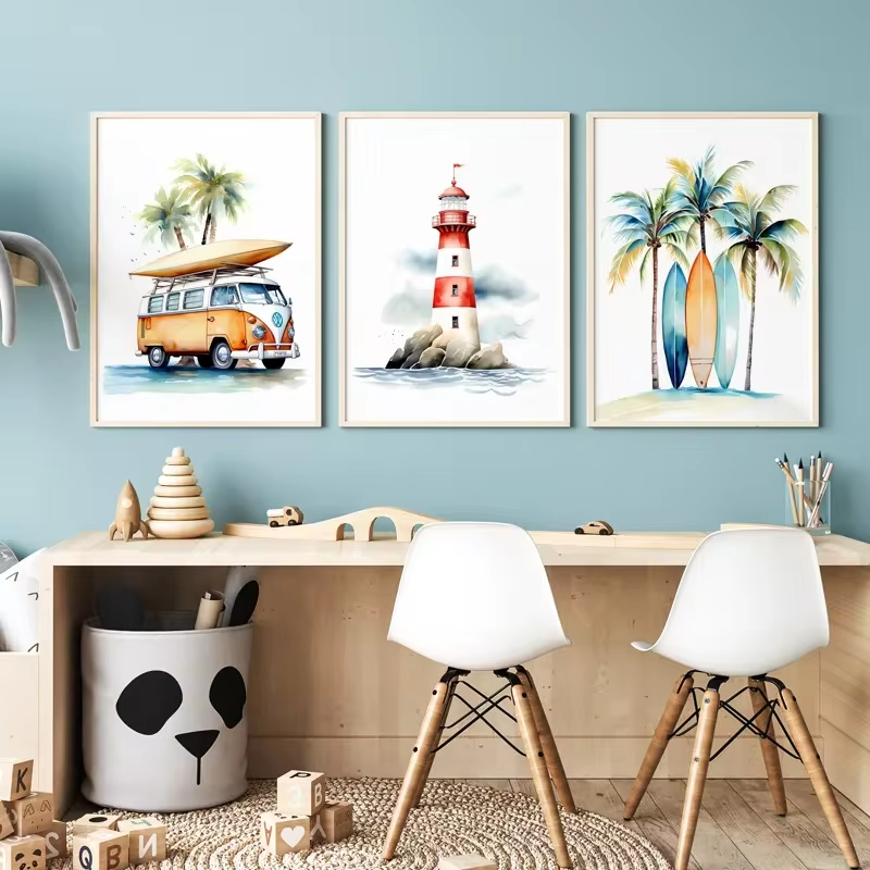 Sörf okyanus temalı kreş plaj  - Baby Nursery Ocean Theme incelemesi ve fiyatı