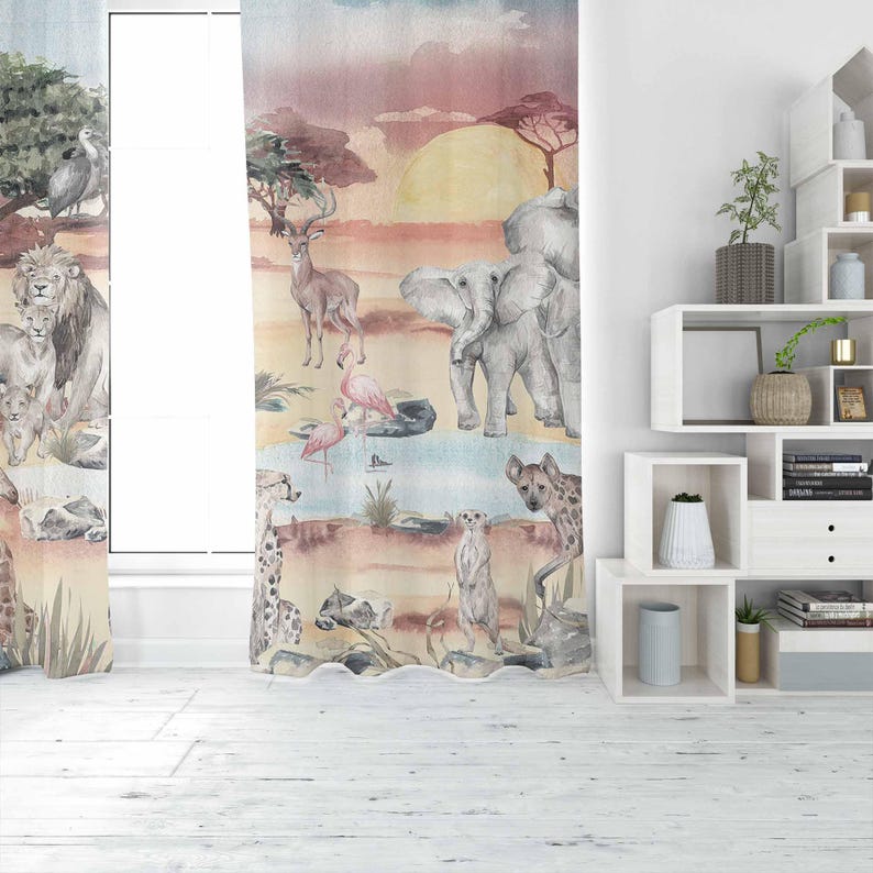 Safari Hayvanları Perde Çocuk  - Baby Nursery Blackout Curtains incelemesi ve fiyatı