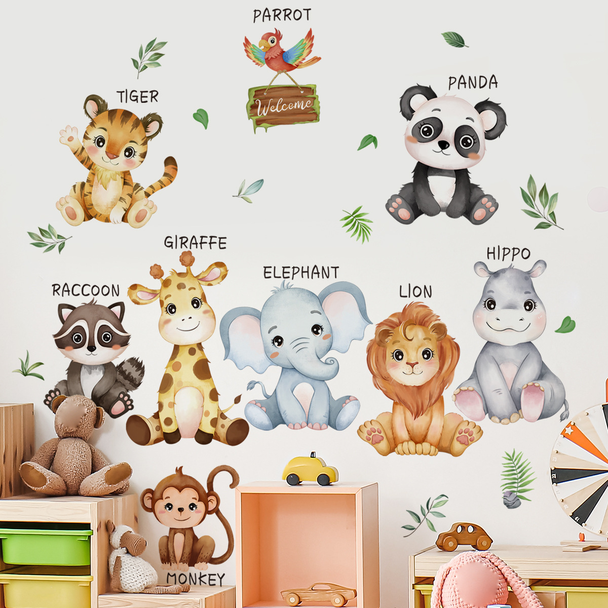 Orman Hayvanları duvar çıkartm - Baby Nursery Jungle Theme incelemesi ve fiyatı
