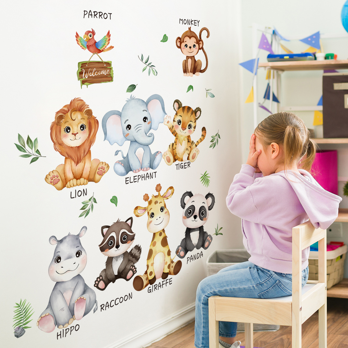 Orman Hayvanları duvar çıkartm - Baby Nursery Jungle Theme incelemesi ve fiyatı