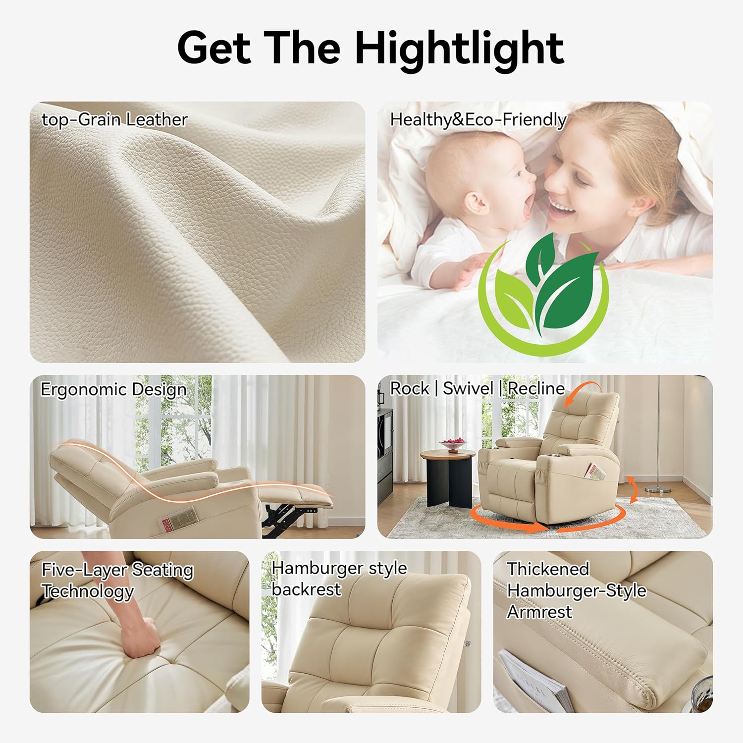 # Deri Yatar Koltuk, Döner Sal - Rocking Chair Nursery incelemesi ve fiyatı