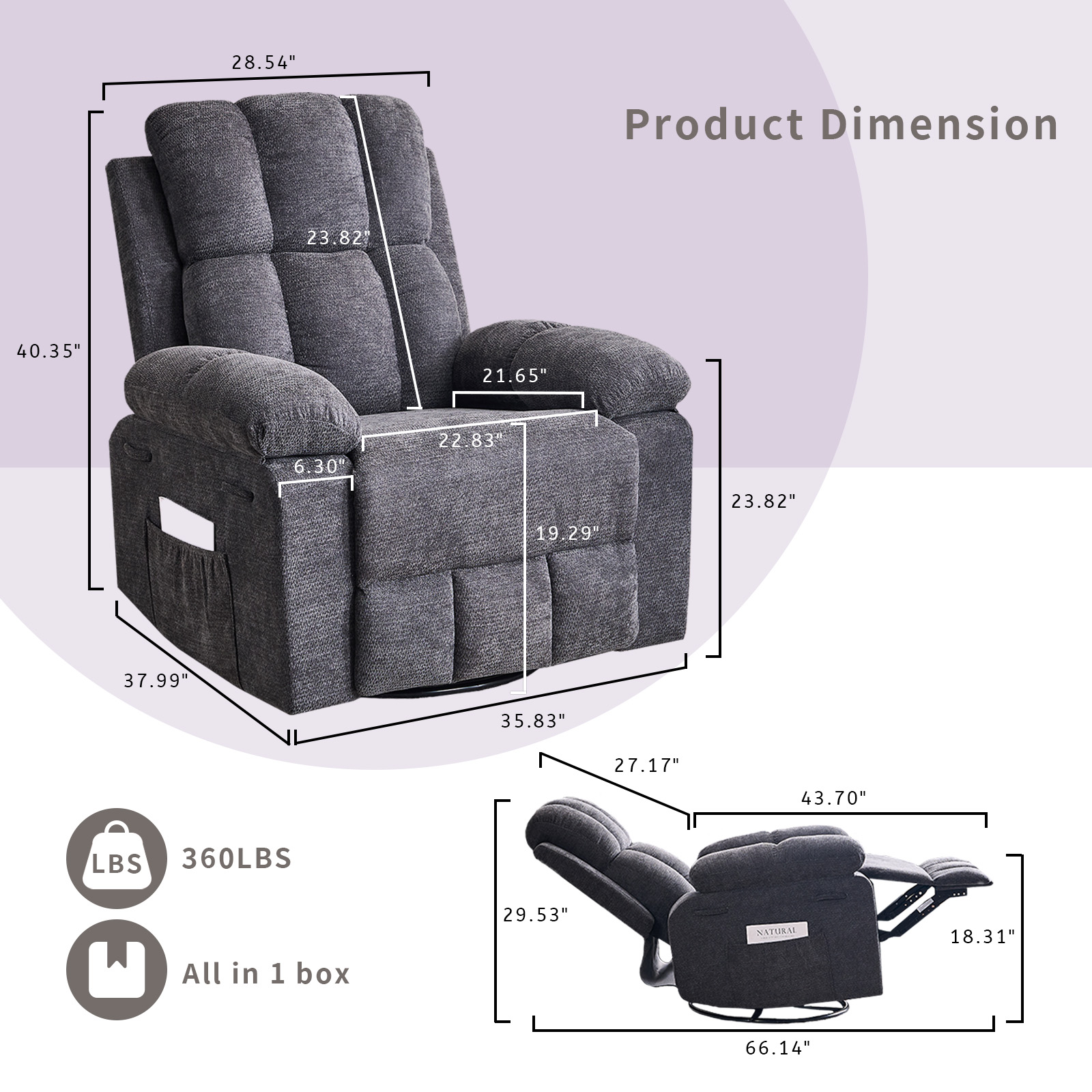 Yetişkinler için Yatar Koltuk, - Rocking Chair Nursery incelemesi ve fiyatı