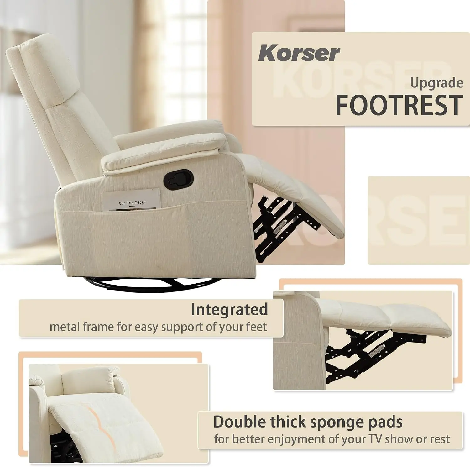 Korser Yatar Koltuk, Yetişkinl - Rocking Chair Nursery incelemesi ve fiyatı