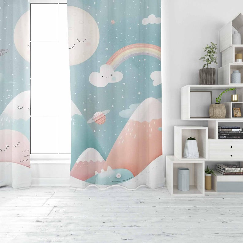 Dağ Gökkuşağı Bebek Kreş Perde - Baby Nursery Blackout Curtains incelemesi ve fiyatı