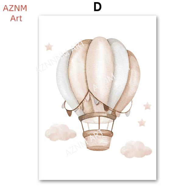 Fil Balon Gökkuşağı Ay Yıldız  - Baby Nursery Posters incelemesi ve fiyatı
