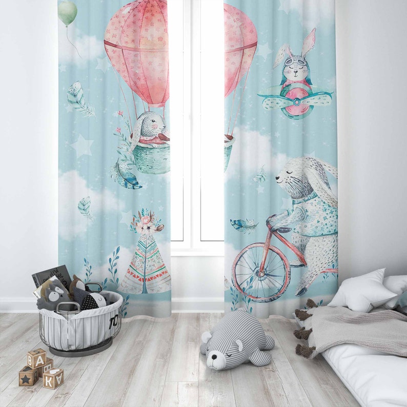 Küçük Tavşan Kreş Perdesi Çocu - Baby Nursery Blackout Curtains incelemesi ve fiyatı