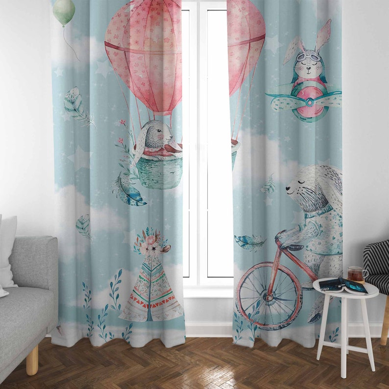 Küçük Tavşan Kreş Perdesi Çocu - Baby Nursery Blackout Curtains incelemesi ve fiyatı