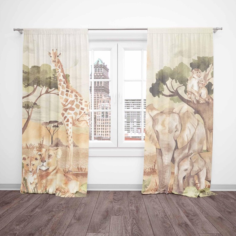 Anne ve Bebek Perdeleri Safari - Baby Nursery Blackout Curtains incelemesi ve fiyatı