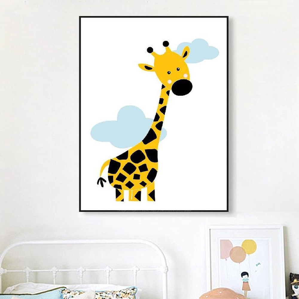 Karikatür hayvan posterler sar - Baby Nursery Yellow Walls incelemesi ve fiyatı