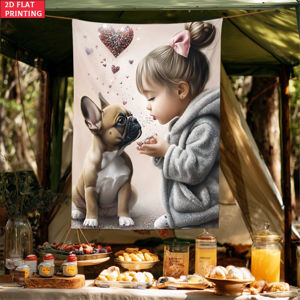 Fransız bulldog yavrusu ile kı - Baby Nursery Girl incelemesi ve fiyatı