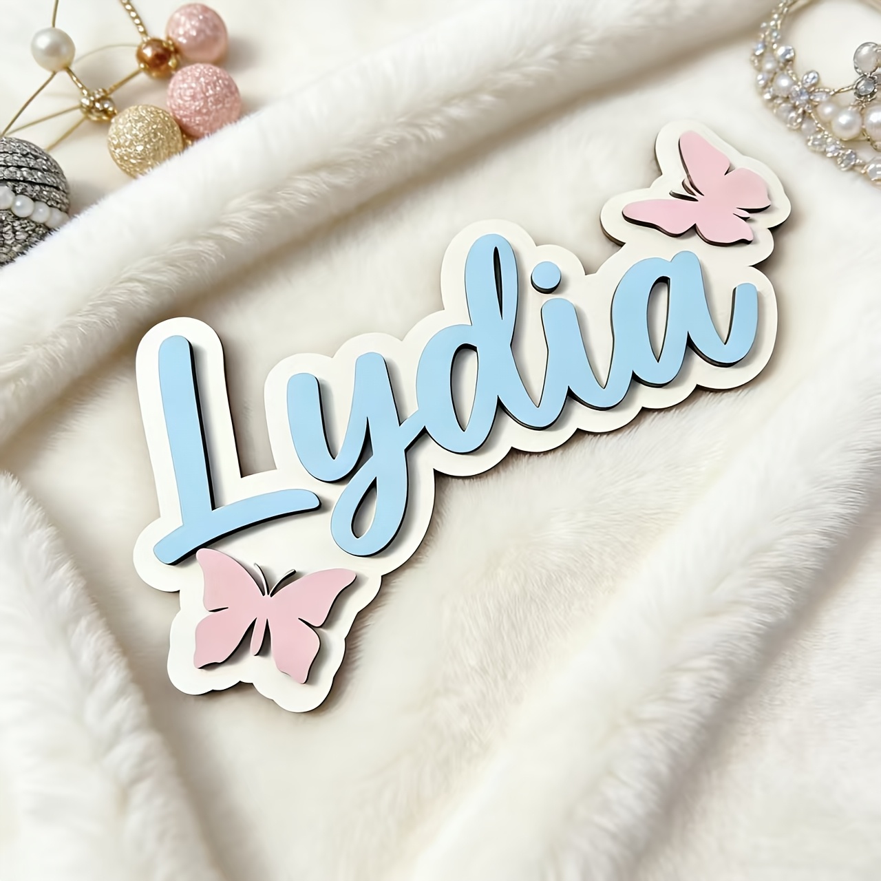 Kişiye Özel Mavi ve Pembe Kele - Baby Nursery Sign incelemesi ve fiyatı