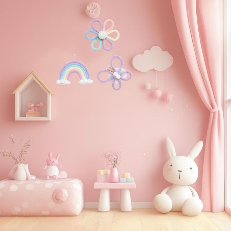 İskandinav gökkuşağı papatya ç - Baby Nursery Decor Girl incelemesi ve fiyatı