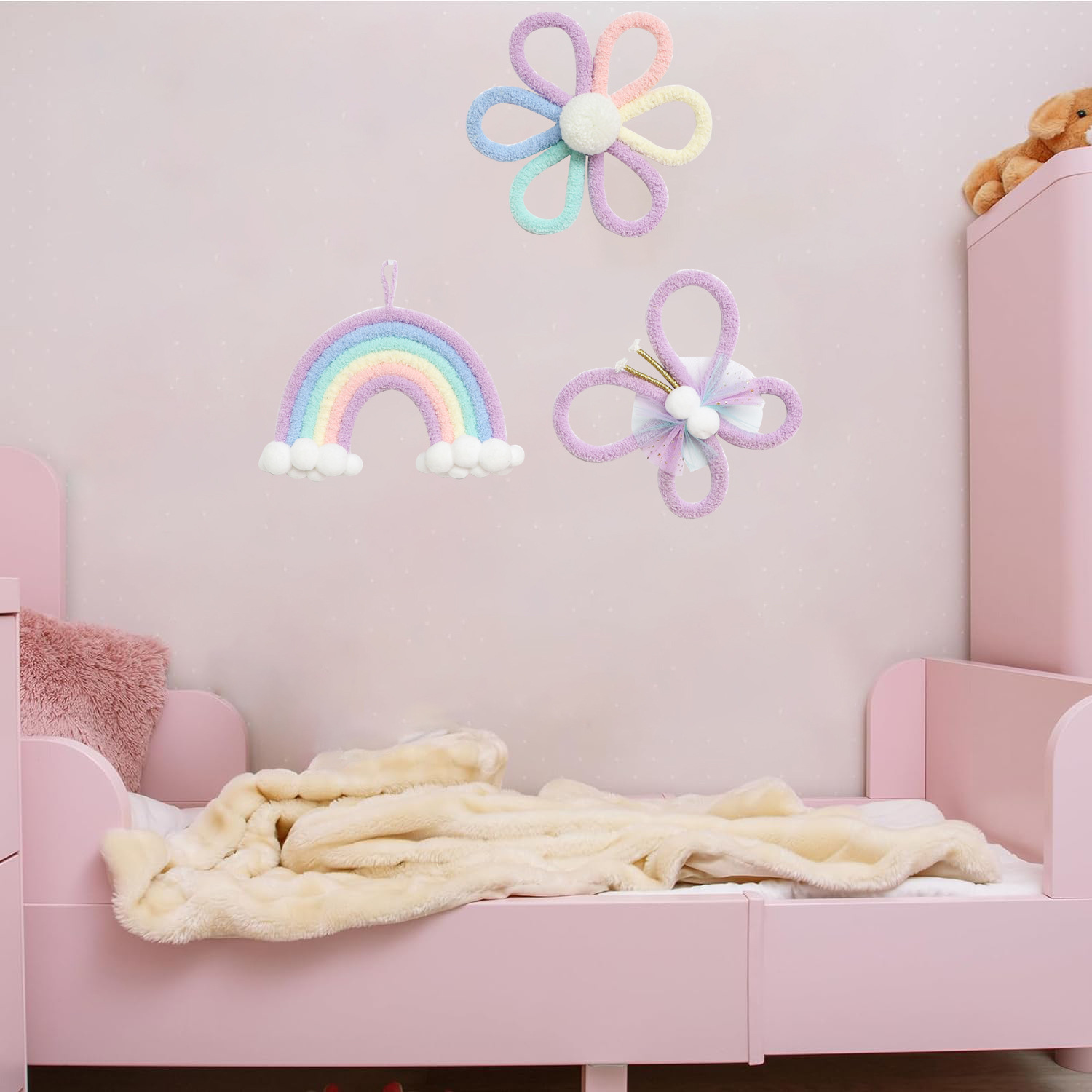 İskandinav gökkuşağı papatya ç - Baby Nursery Decor Girl incelemesi ve fiyatı