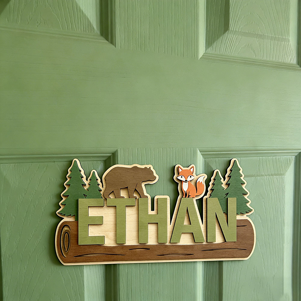 Orman Hayvanı Kişiselleştirilm - Baby Nursery Sign incelemesi ve fiyatı