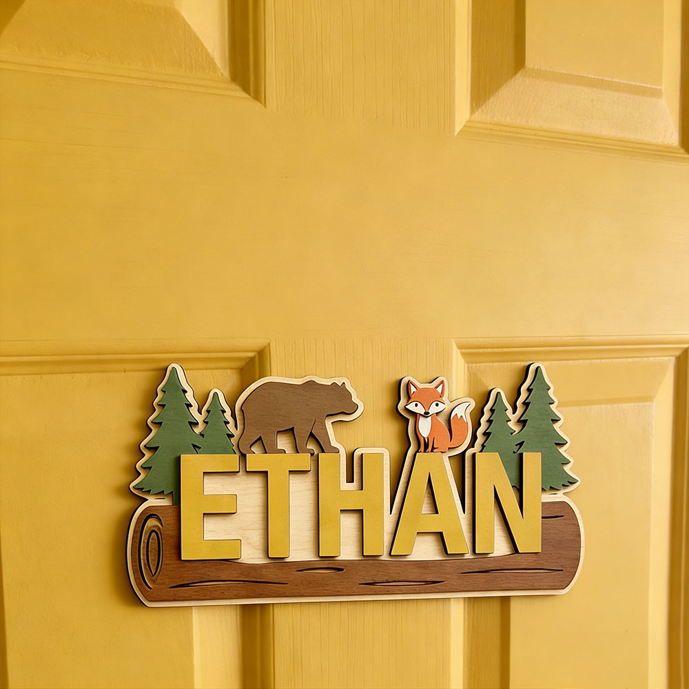Orman Hayvanı Kişiselleştirilm - Baby Nursery Sign incelemesi ve fiyatı