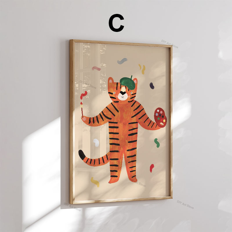 Komik Çizgi Film Hayvan Çocuk  - Baby Nursery Posters incelemesi ve fiyatı
