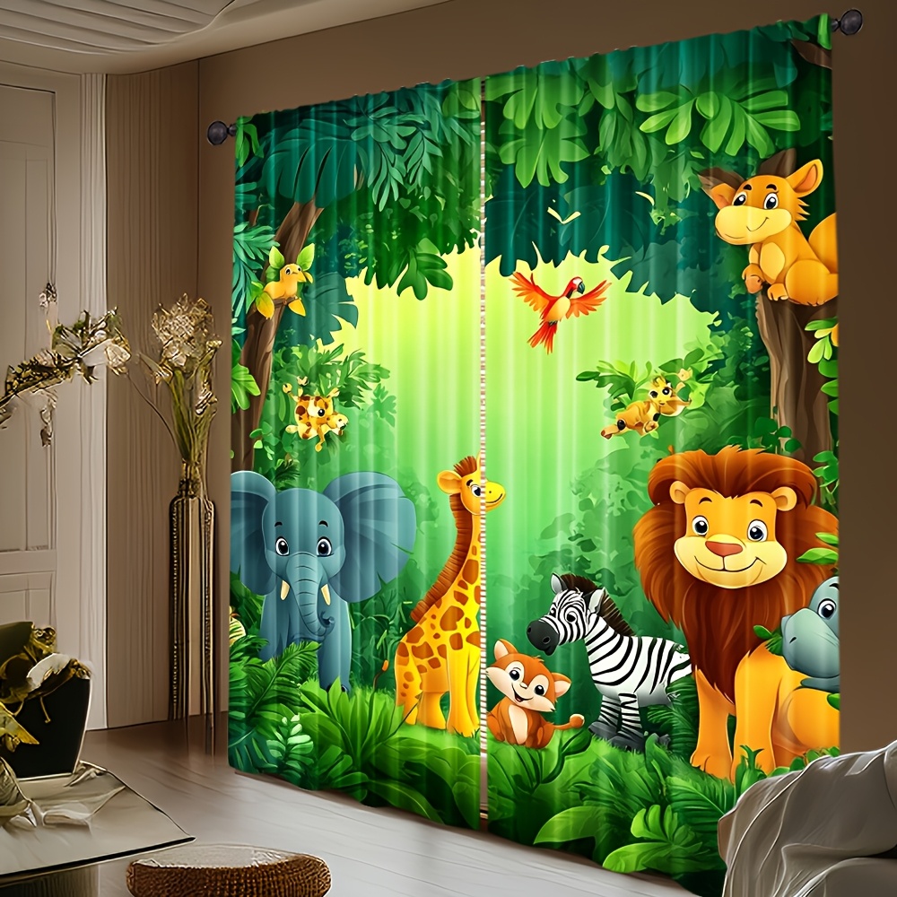 2 adet Karikatür Hayvan Perdel - Baby Nursery Curtains incelemesi ve fiyatı