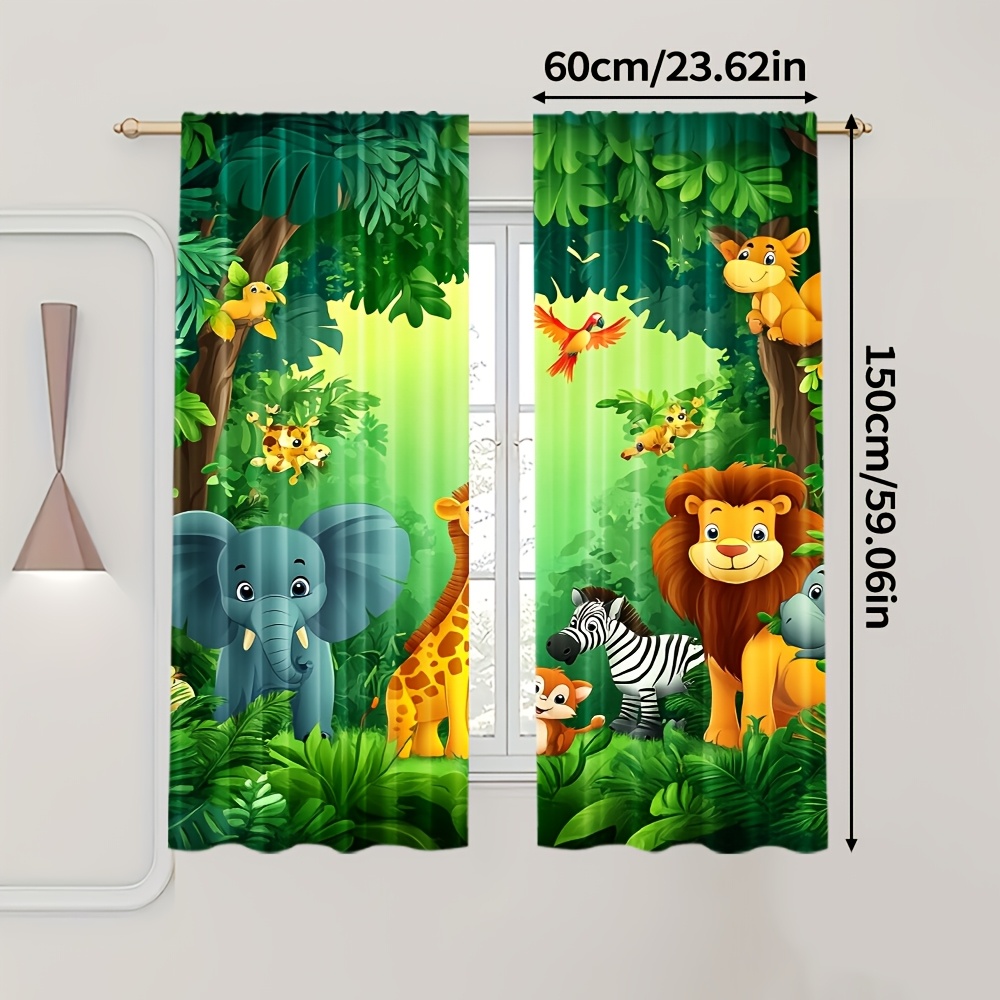 2 adet Karikatür Hayvan Perdel - Baby Nursery Curtains incelemesi ve fiyatı