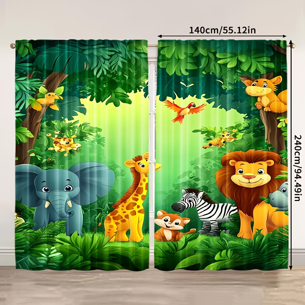 2 adet Karikatür Hayvan Perdel - Baby Nursery Curtains incelemesi ve fiyatı