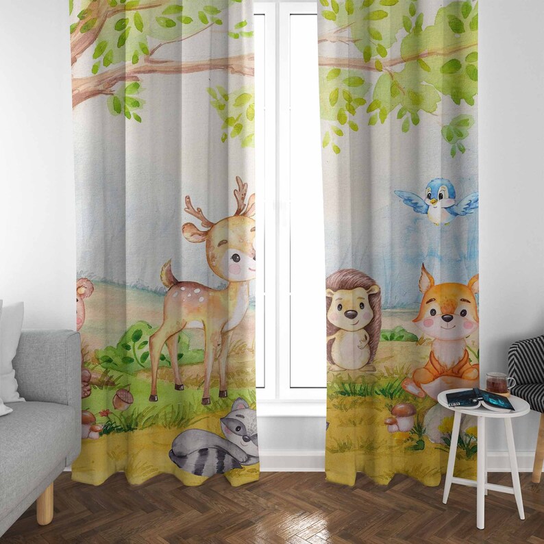 Orman Hayvanları Perdeleri Çoc - Baby Nursery Blackout Curtains incelemesi ve fiyatı