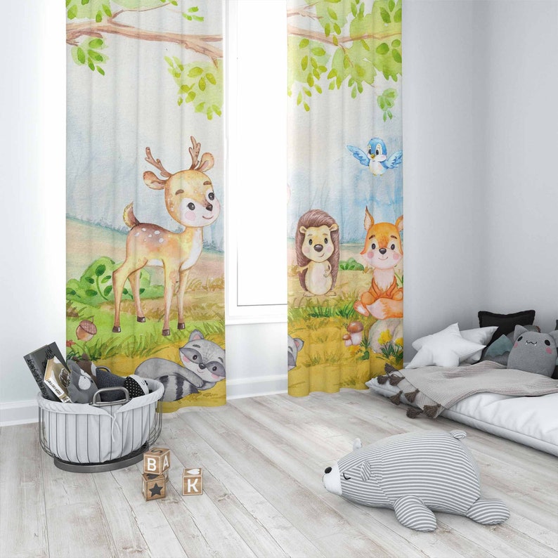 Orman Hayvanları Perdeleri Çoc - Baby Nursery Blackout Curtains incelemesi ve fiyatı