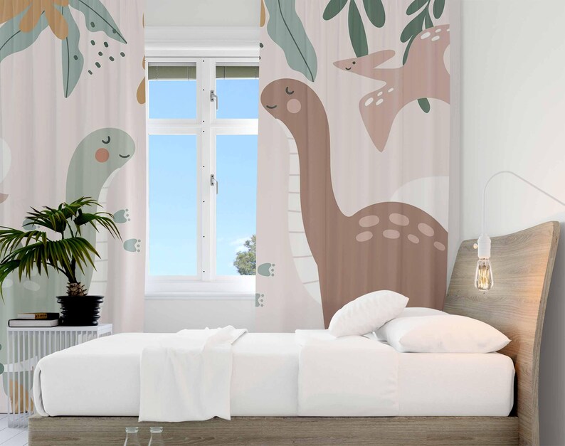 Dinozor Kreş Perdeleri Dino Ço - Baby Nursery Blackout Curtains incelemesi ve fiyatı