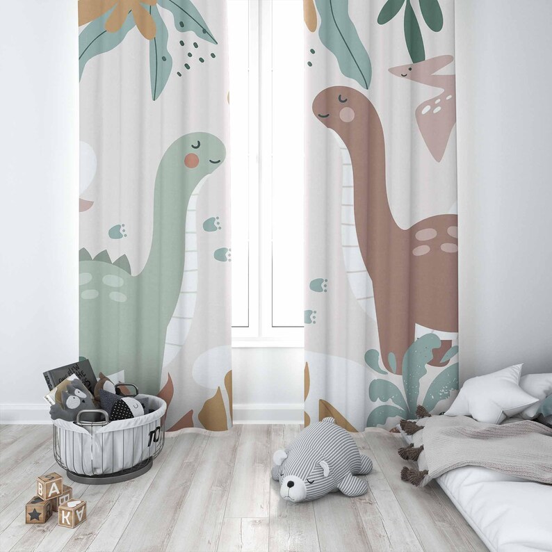 Dinozor Kreş Perdeleri Dino Ço - Baby Nursery Blackout Curtains incelemesi ve fiyatı
