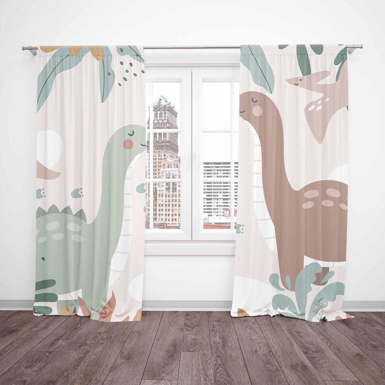 Dinozor Kreş Perdeleri Dino Ço - Baby Nursery Blackout Curtains incelemesi ve fiyatı