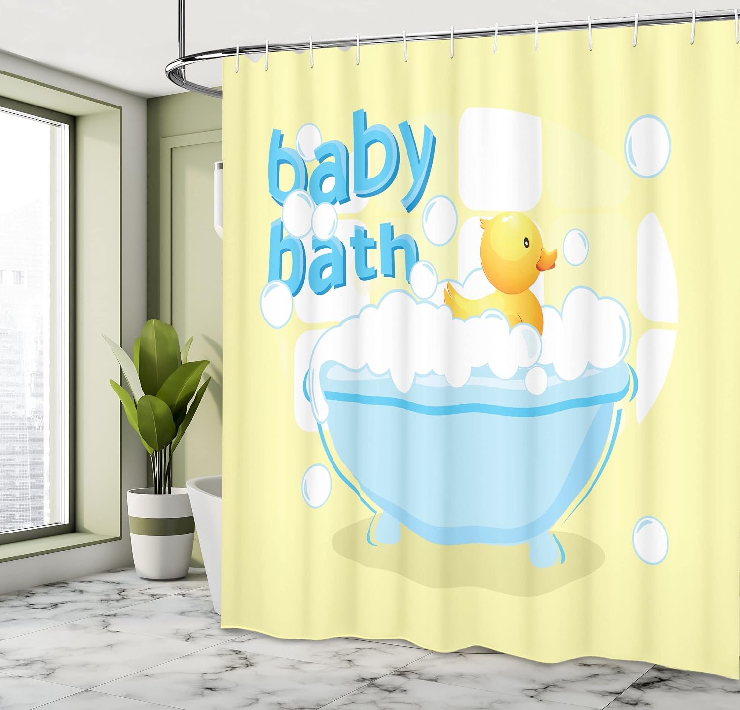 Sarı Bebek Banyo Duş Perdesi E - Baby Nursery Curtains incelemesi ve fiyatı
