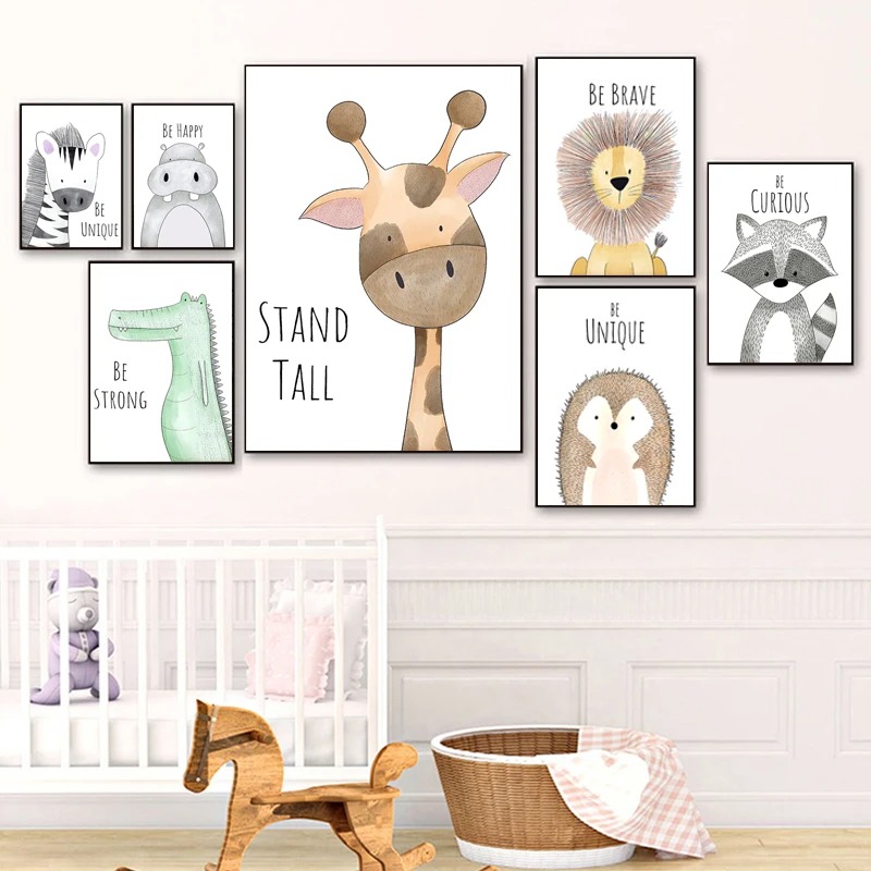 Çizgi Film Hayvan Kanvas Tablo - Baby Zebra Nursery incelemesi ve fiyatı