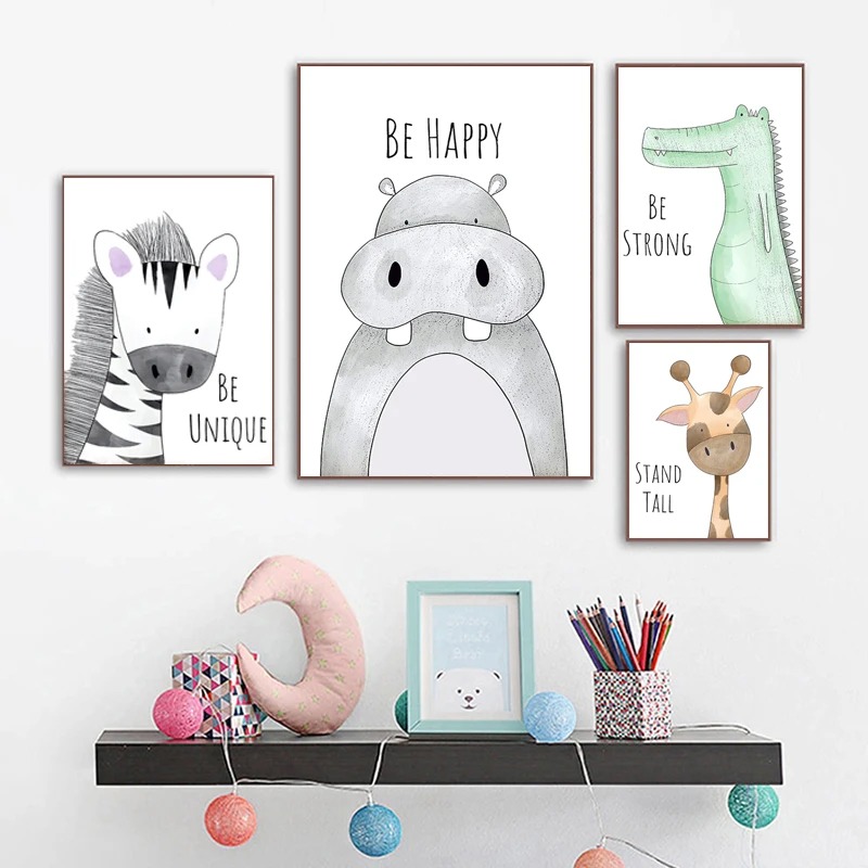 Çizgi Film Hayvan Kanvas Tablo - Baby Zebra Nursery incelemesi ve fiyatı