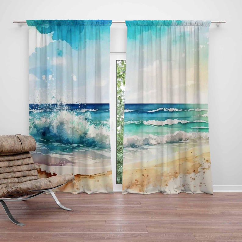 Deniz Dalgası Perdeleri Okyanu - Baby Nursery Blackout Curtains incelemesi ve fiyatı