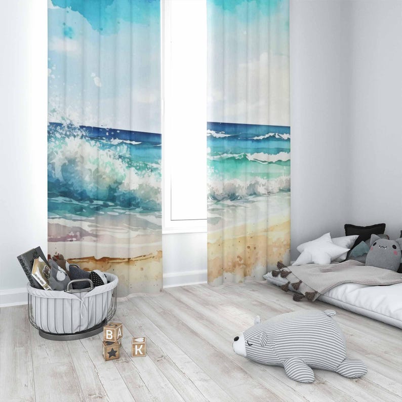Deniz Dalgası Perdeleri Okyanu - Baby Nursery Blackout Curtains incelemesi ve fiyatı
