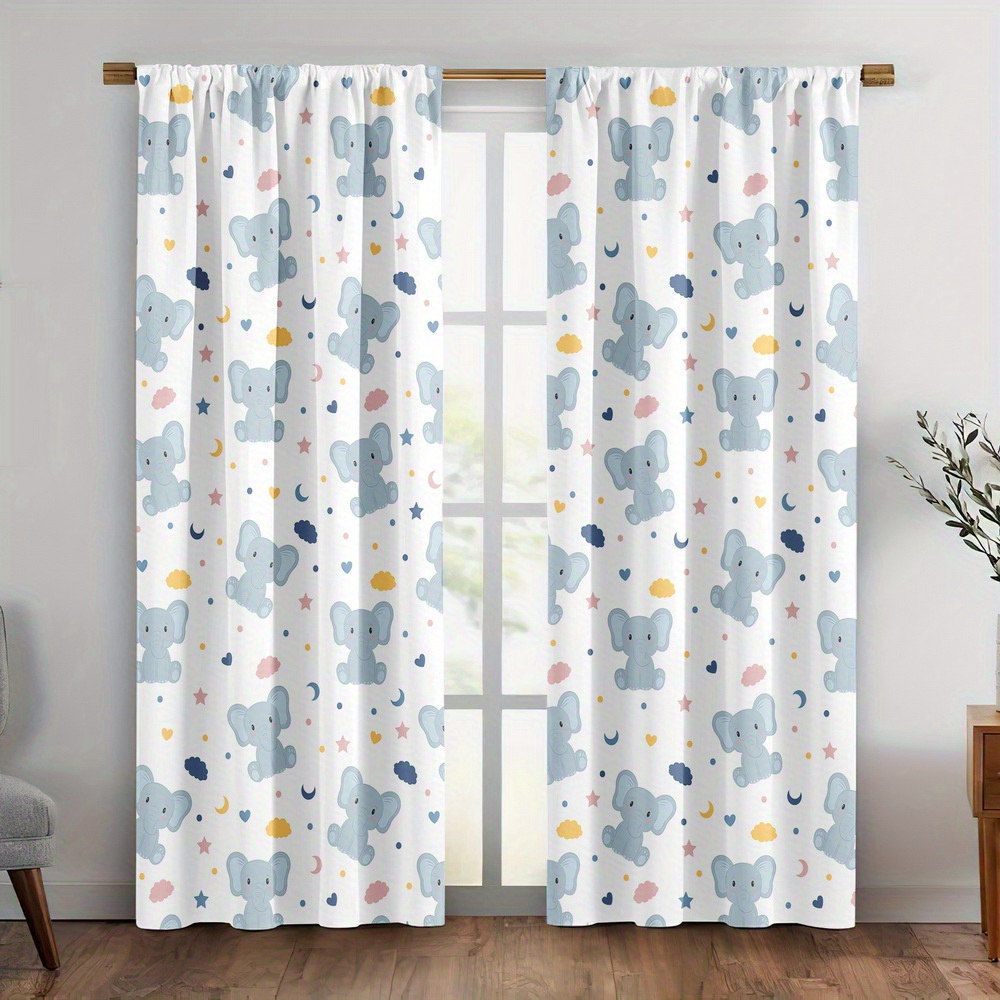 Sevimli Bebek Fil Baskı Perdel - Baby Nursery Curtains incelemesi ve fiyatı