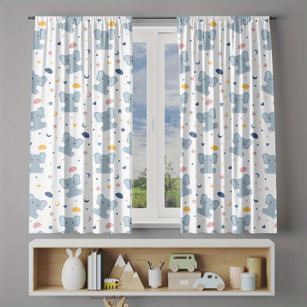 Sevimli Bebek Fil Baskı Perdel - Baby Nursery Curtains incelemesi ve fiyatı