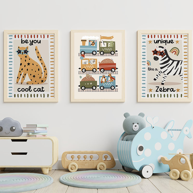1 adet Çerçevesiz Komik Karika - Baby Zebra Nursery incelemesi ve fiyatı