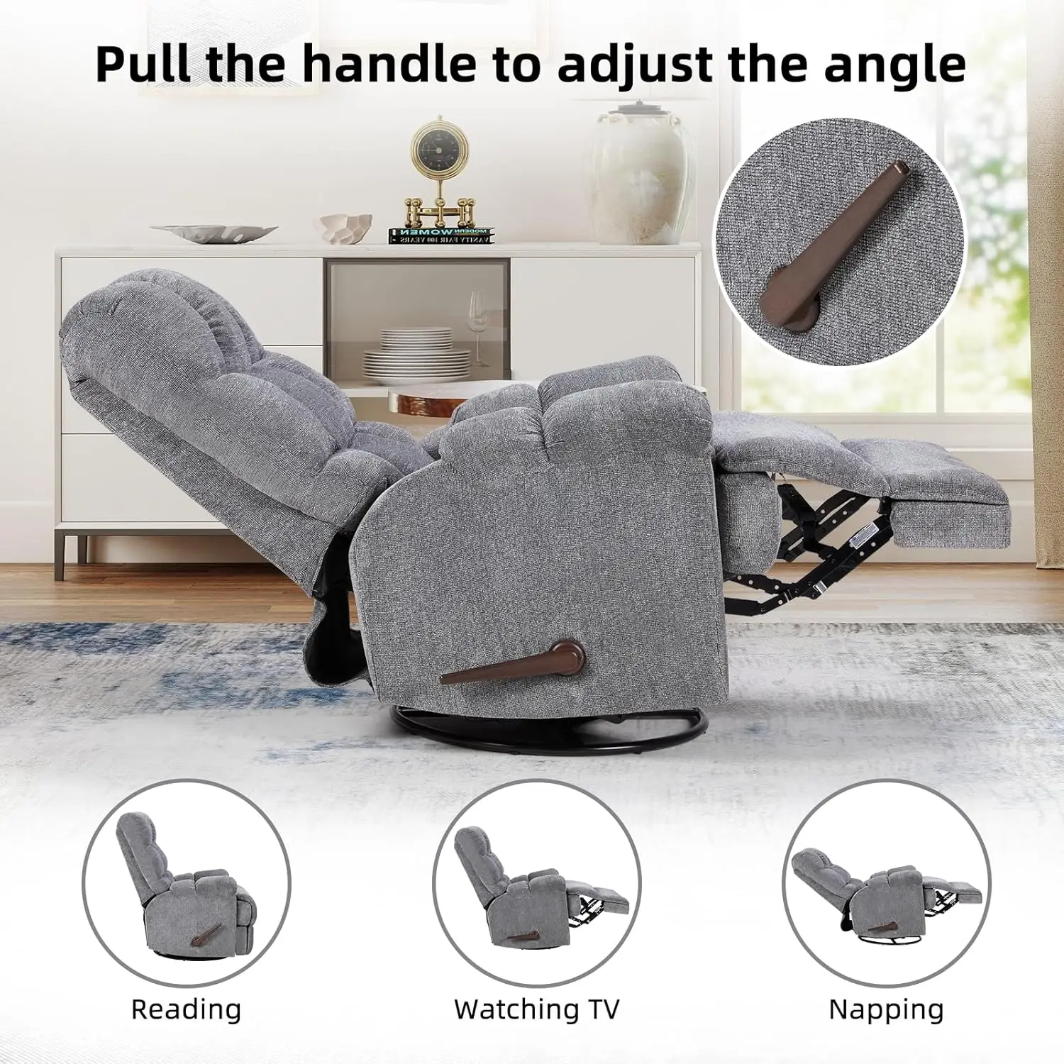 Gri Döner Sallanan Yatar Koltu - Rocking Chair Nursery incelemesi ve fiyatı