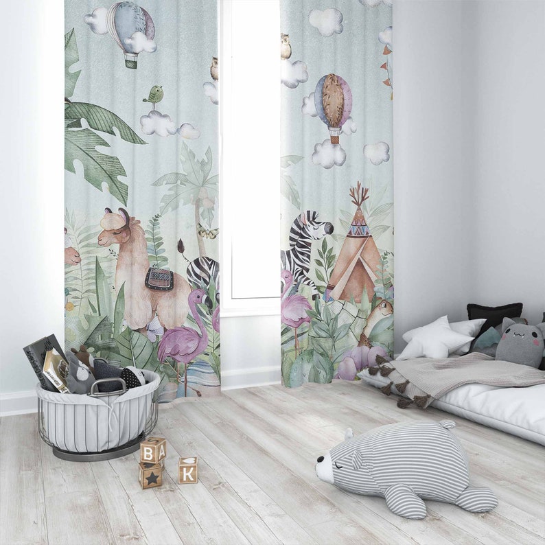 Safari Hayvanları Parti Kreş P - Baby Nursery Blackout Curtains incelemesi ve fiyatı