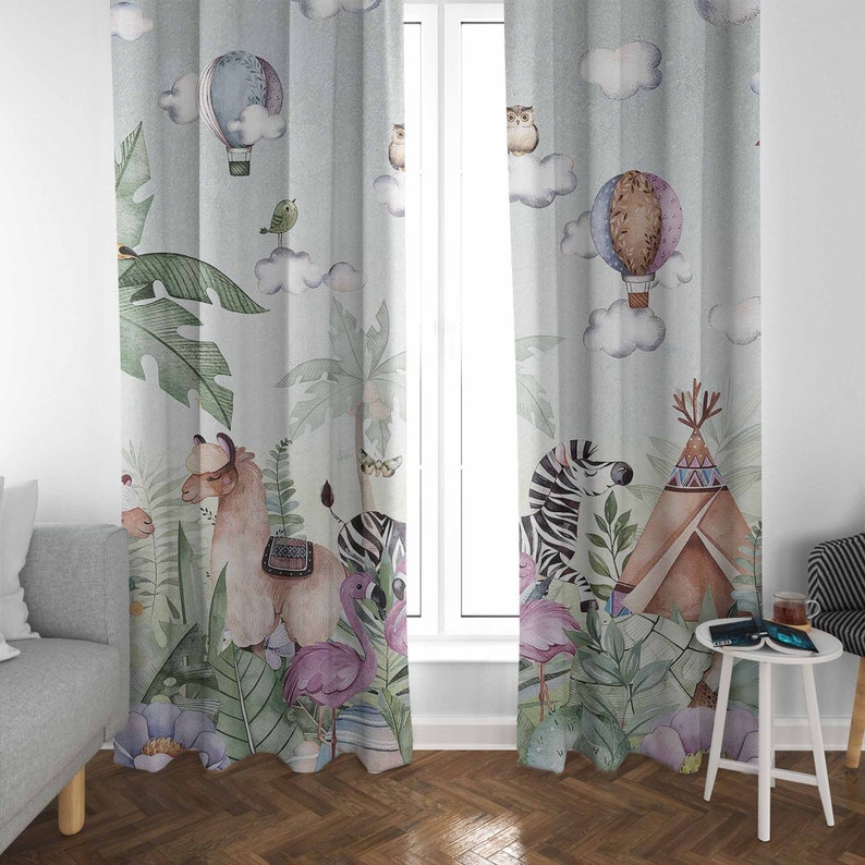 Safari Hayvanları Parti Kreş P - Baby Nursery Blackout Curtains incelemesi ve fiyatı
