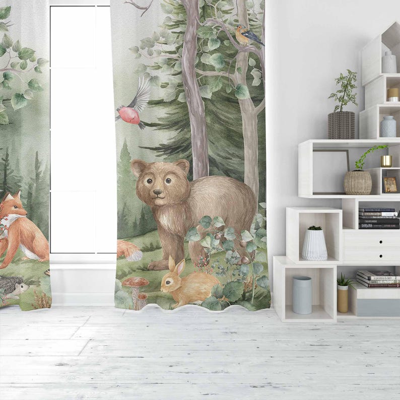 Orman Hayvanları Perdeleri Çoc - Baby Nursery Blackout Curtains incelemesi ve fiyatı